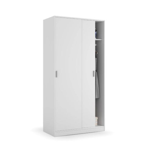 Armario Blanco de Dos Puertas Correderas MAX019O