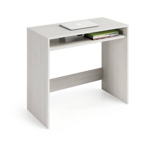 Mesa escritorio blanca de melamina con hueco de almacenaje inferior 008310Y