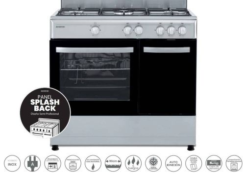 Cocina INFINITON 5F 90cm Butano Inox CC9162XPB