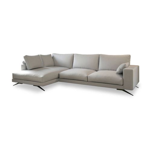 Sofá Chaise Longue Izquierda Tapizado color Blanco Roto MERCURY