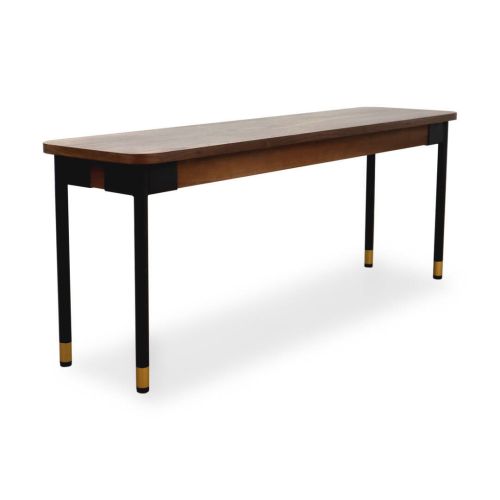 Mueble Auxiliar de Madera con Detalles Dorados MILETO
