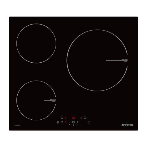 Placa de Inducción INFINITON 3 Fuegos 60 cm IND3N61G28
