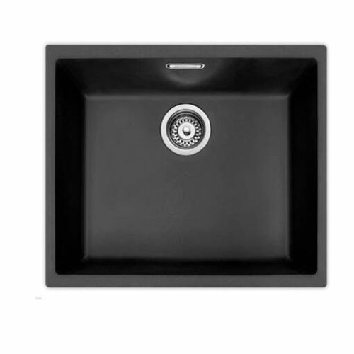Fregadero Mepamsa Square 50 Negro Sintético, Bajo Encimera 60cm 1440667810