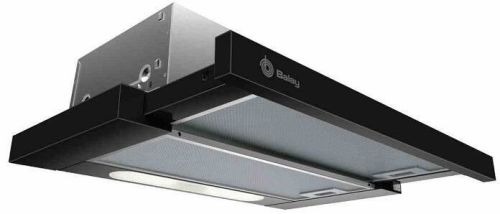 Campana Extraíble Balay 370m³/h LED Filtros Aluminio Negra 3BT263MN