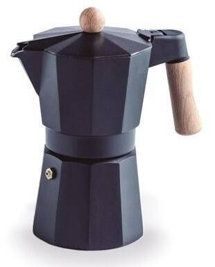 Cafetera Italiana Lacor Trento 9 Tazas Negra 62048