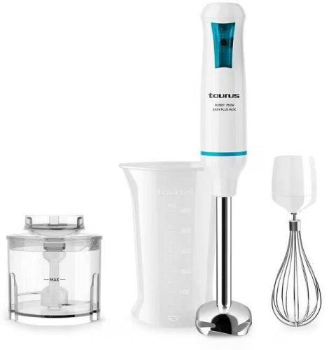 Batidora TAURUS 750w Robot Easy Plus Inox + Picadora+ Montaclaras 916402000