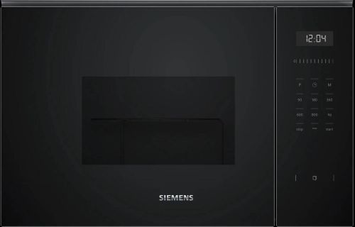 Microondas Siemens Encastrable Sin Marco Con Grill Cristal Negro BE525LMB1