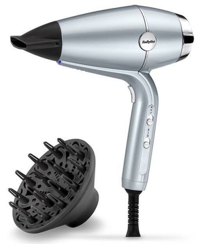 Secador Babyliss 2100W Gris Difusor Hydro Fusion D773DE