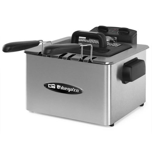 Freidora Orbegozo 4.5L Inox 3 Cestillos 2180W FDR55