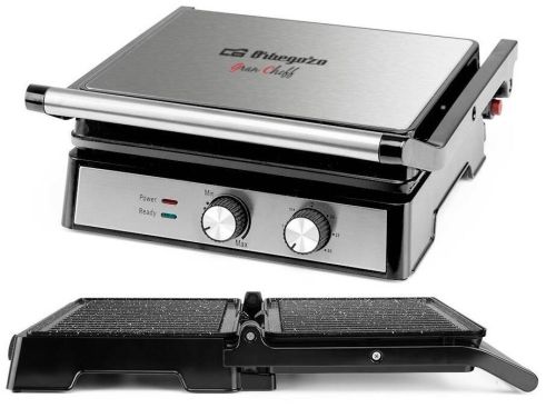 Grill Eléctrico Orbegozo 2000W Antiadherente 180º GR4580