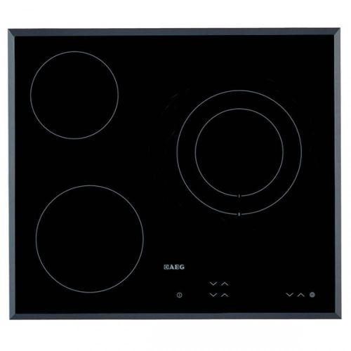 Placa Vitrocerámica AEG 3 Fuegos Biselada 27cm HK623021FB