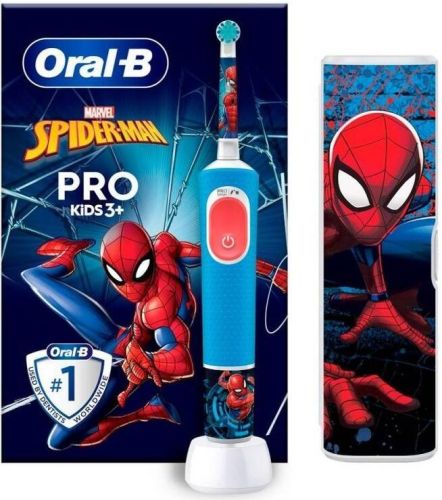 Cepillo BRAUN Infantil Oral B Pro Ki Ds Spiderman + Funda de Viaje KIDSSPIDERMAN