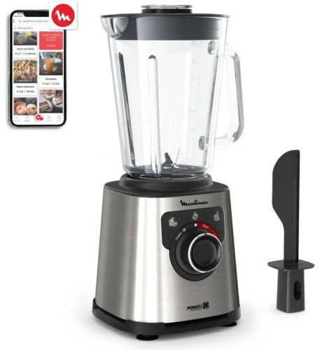 Batidora Moulinex 2L 1200W Cristal LM871D10