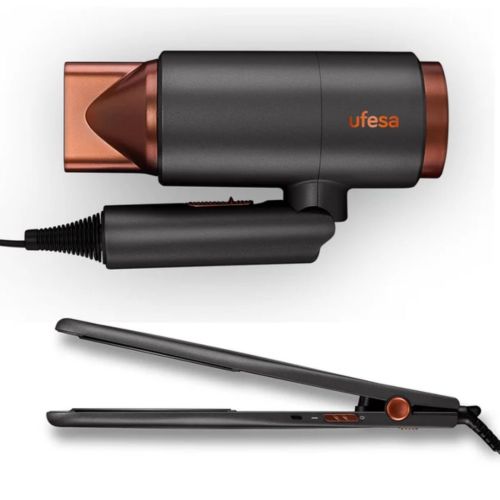 Set de Secador Plegable y Plancha de Pelo 200ºC BELLOS MYGLAMOURSET
