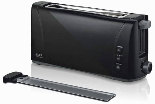 Tostador de Pan Ranura Larga Multifunción 1000W HAEGER DARK SUN TO100007A