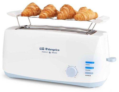 Tostador Orbegozo 2 Ranuras Largas 1400W Descongelación TO4500