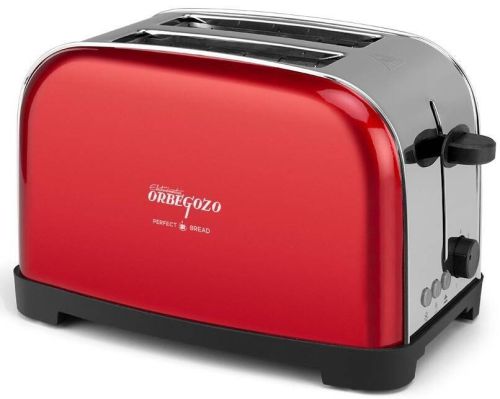 Tostador Orbegozo 2 Ranuras Rojo Inox Vintage TOV5200