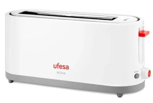 Tostador UFESA 1 Ranura Larga Boca Ancha 900w Blanco TT7365
