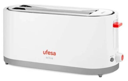 Tostador UFESA 2 Ranuras Largas Blancas con Ajuste Funcion Descongelacion 1400w TT7375