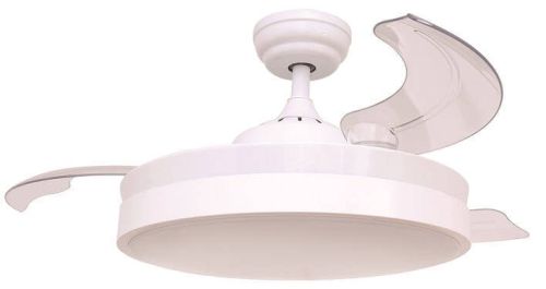 Ventilador de techo FM DC 107 cm blanco con luz LED y mando VTSENZA