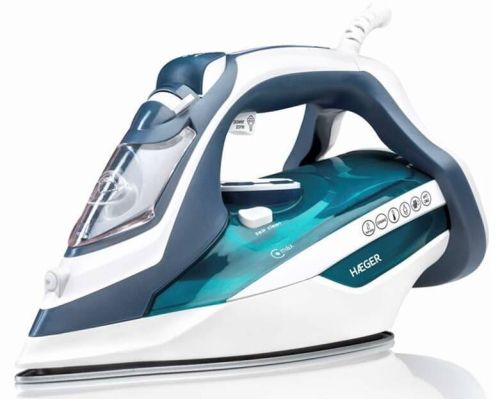 Plancha HAEGER 2800 W Blanca-Verde Agua SI280012B