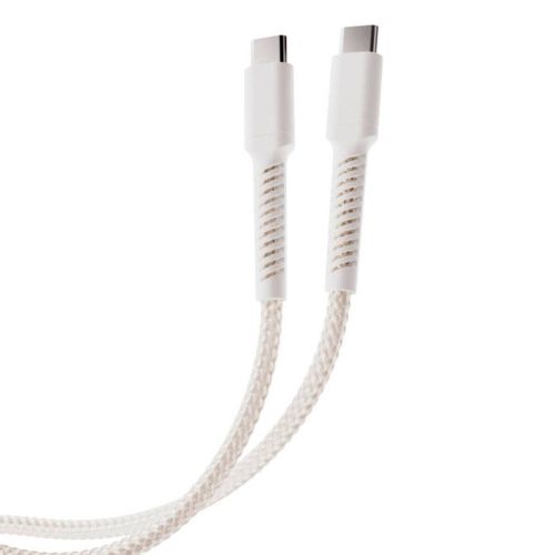 Cable USB-C VIVANCO 60W 2.5m Nylon Blanco 63641