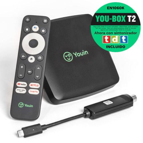 Receptor Android TV 4K Engel con Asistente Google TDT EN1060K