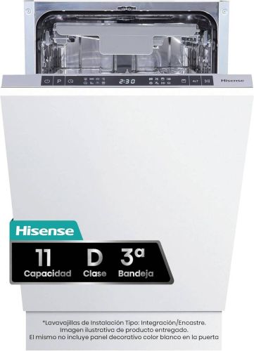 Lavavajillas Hisense Integrable 45cm 11 Cubiertos 3ª Bandeja HV543D10