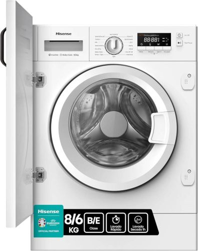 Lavasecadora Integrable 8/6 Kg 1400 RPM Hisense WD3M841BWIES