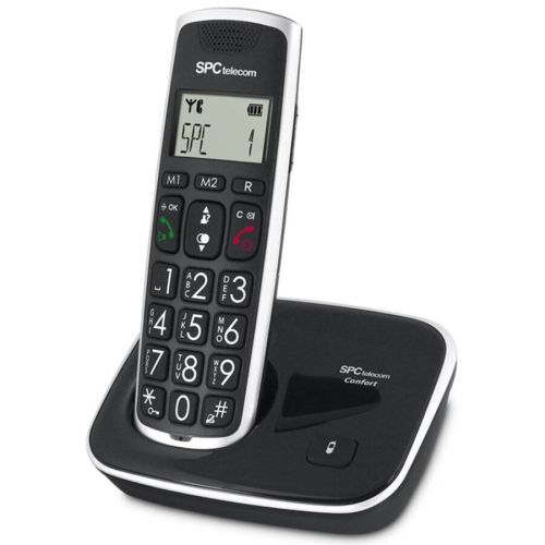 Teléfono Inalámbrico SPC Teclas Grandes Negro/Plata 7608