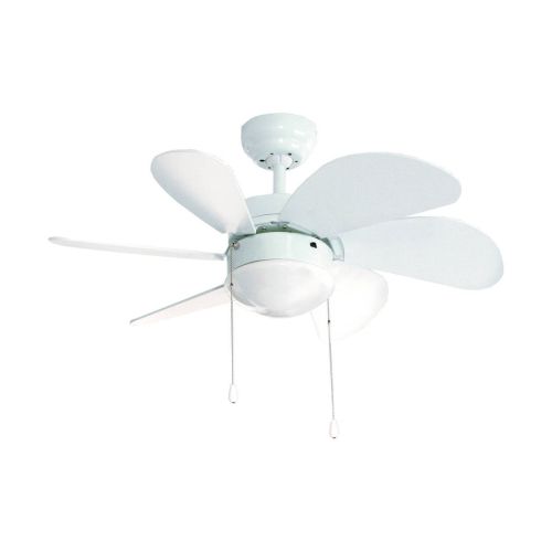 Ventilador de techo FM VT90B 80 cm 6 aspas blanco con luz