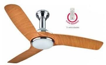 Ventilador de techo FM VT3005L DC 132 cm con luz y mando a distancia