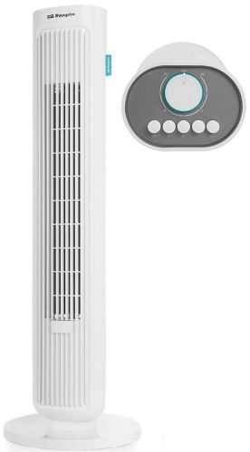 Ventilador de Columna Silencioso 45W 3 Velocidades Temporizador ORBEGOZO TW0755