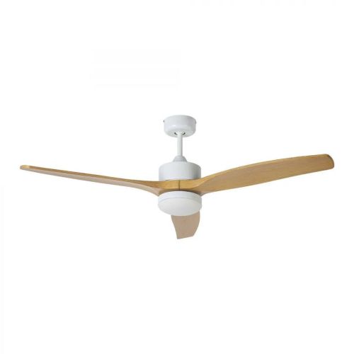 Ventilador de Techo JATA DC 132 cm, 3 Aspas Madera, Luz, Mando, JVTE4232