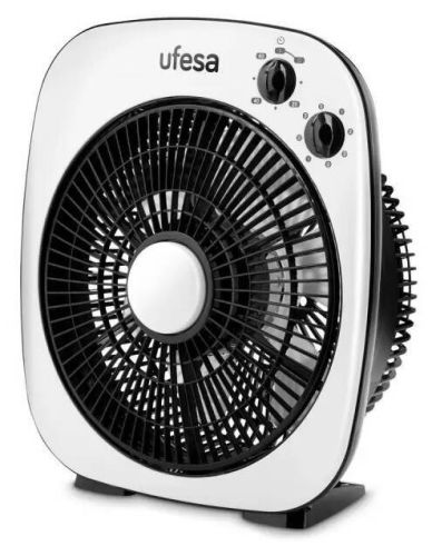 Ventilador UFESA Box Fan 50W con Temporizador de 25 cm Color Blanco BF5030