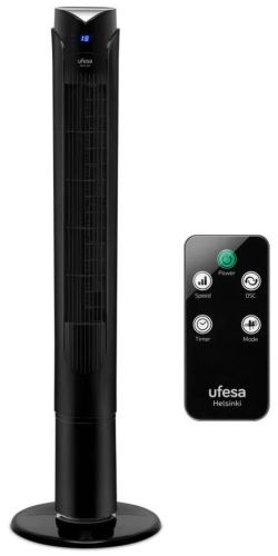 Ventilador de Columna 45W Táctil con Mando 3 Velocidades y Oscilante UFESA HELSINKI