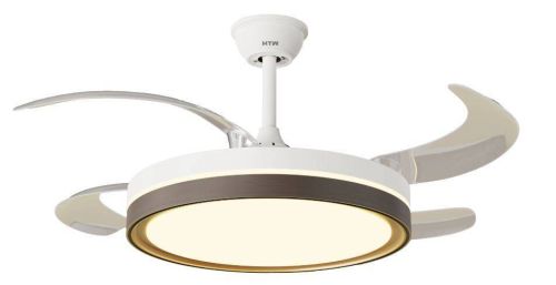 Ventilador de Techo HTW 4 Aspas Retráctiles LED 6 Velocidades y Mando HTWVT33RET2