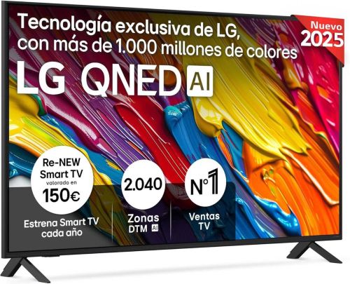 Televisor LG 55" QNED 4K 60Hz Smart TV WebOS AI con Control por Voz 55QNED84A6C