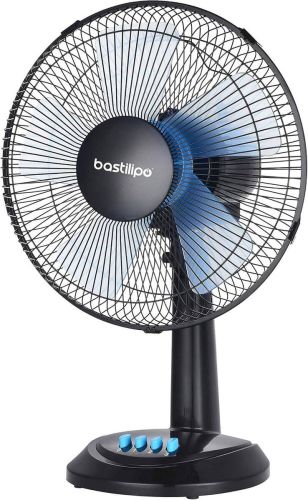 Ventilador sobremesa BASTILIPO 30cm 40W 5 aspas negro 0401