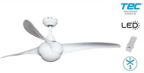 Ventilador Techo BASTILIPO Capri Blanco LED 3 Palas 132cm 7852
