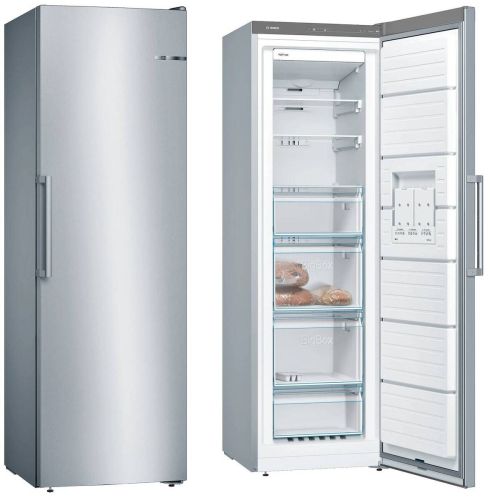 Congelador Vertical BOSCH No Frost E 186cm Acero Inox GSN36VIEP