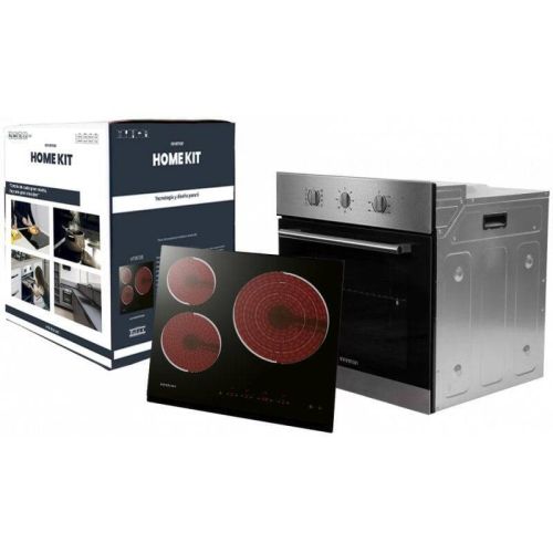 Conjunto Vitrocerámica y Horno INFINITON Inox 59.5cm HV-CB65H30