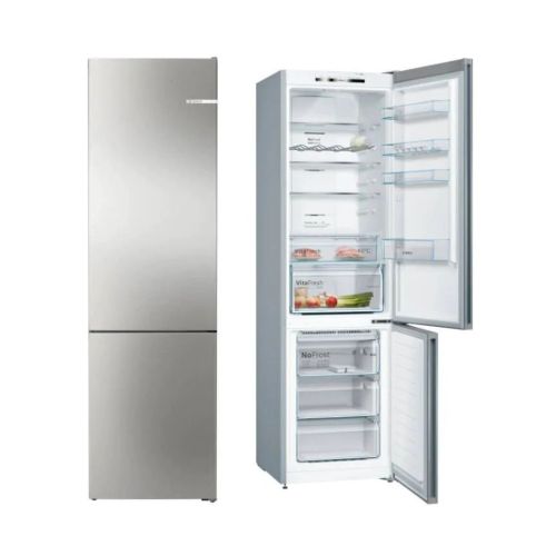 Frigorífico Combi Bosch NoFrost 203x60cm Acero Antihuellas 368L Clase E VitaFresh KGN39VIEB