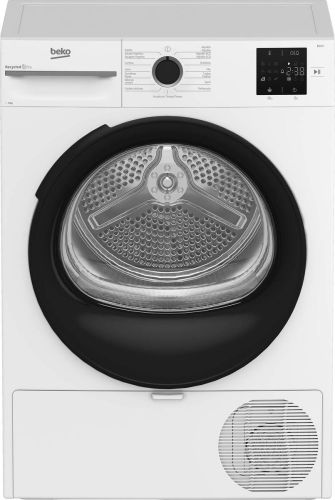 Secadora de Bomba de Calor 8 kg BEKO OptiSense BM3T38220WB
