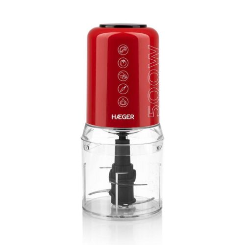 Picadora Eléctrica de 500W en Color Rojo HAEGER CHOP MASTER CH50W009A