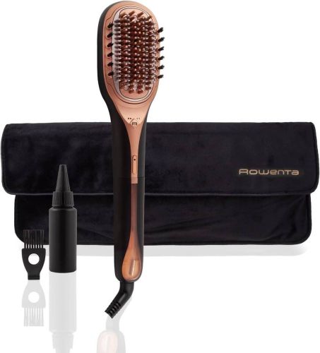 Cepillo Moldeador Reparador Rowenta Hair Therapist™ Tecnología Thermal Care Negro CF9940