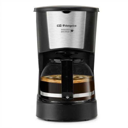 Cafetera de Goteo 6 Tazas Acero Inoxidable Negra ORBEGOZO CG4206