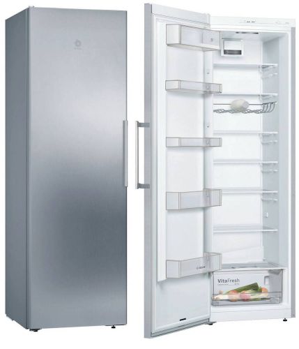 Frigorífico de 1 Puerta 186x60 cm en Acero Antihuellas BALAY 3FCE553ME
