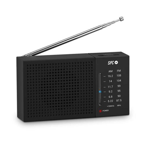 Radio Portátil FM/AM en Color Negro JETTY LITE SPC 4584N