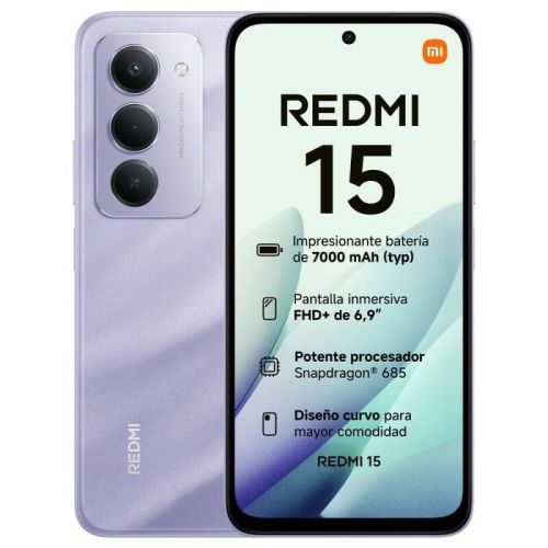 Teléfono Móvil 4G Redmi 15 6GB 128GB Púrpura XIAOMI MZB0L1JEU